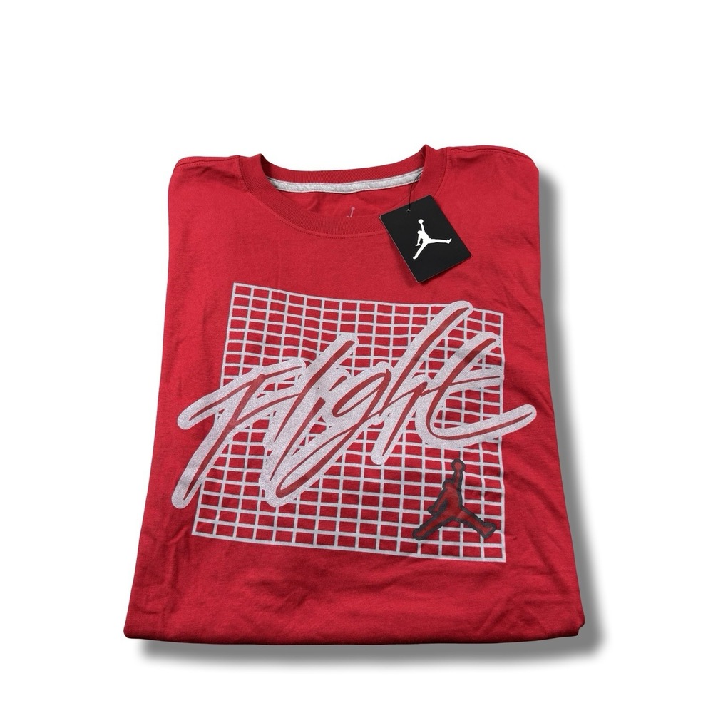 NWT 2011 Nike Air Jordan Jumpman Flight Grid Red/Gray Graphic Tee Mens XL Rare